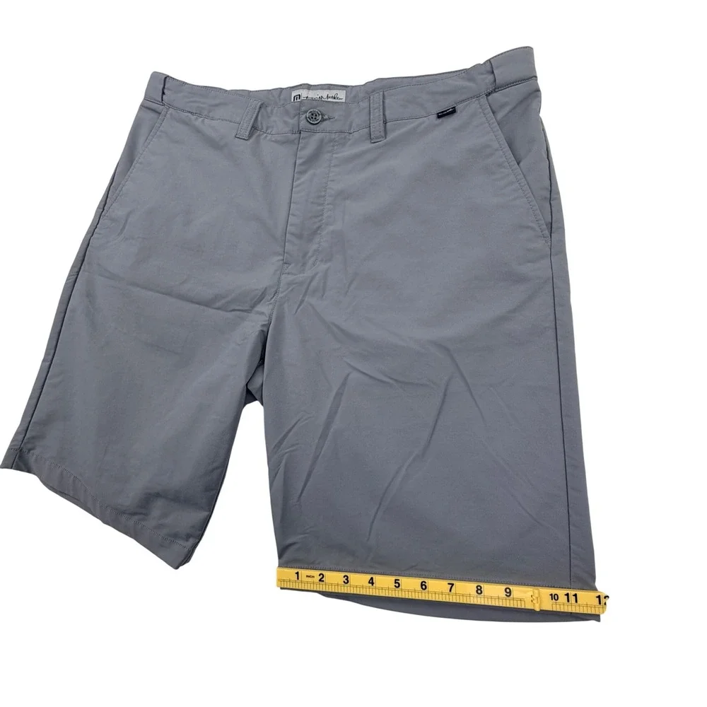 TravisMathew Beck Golf‎ Shorts Men 38 Gray Nylon Performance Stretch Casual 10